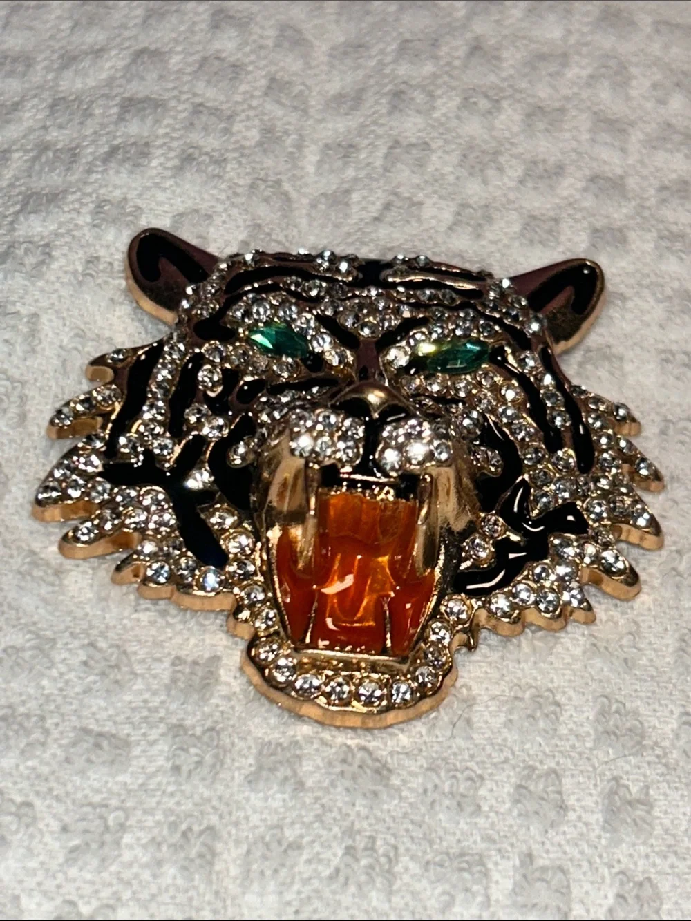Rhinestone Roaring Tiger 🐅 Brooch